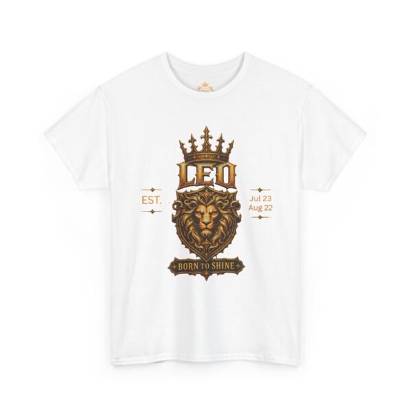 Leo “Born to Shine” Gothic Zodiac Crest T-Shirt