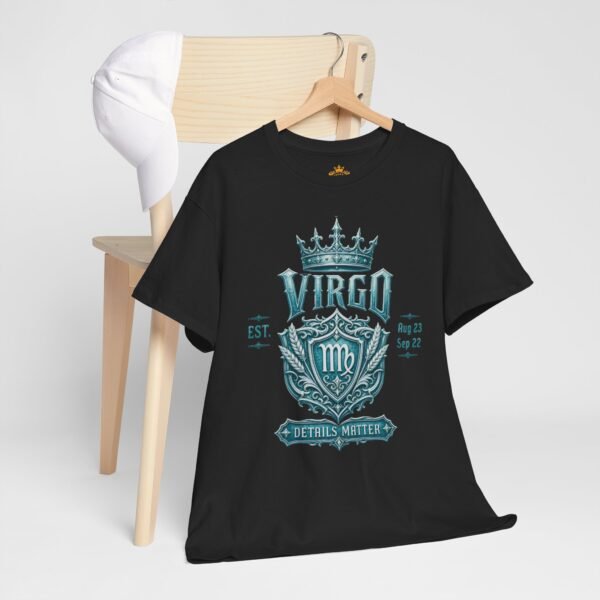 Virgo “Details Matter”Gothic Crest T-Shirt