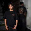 Aries Charged Not Tamed embroidered crest gothic streetwear T-shirt