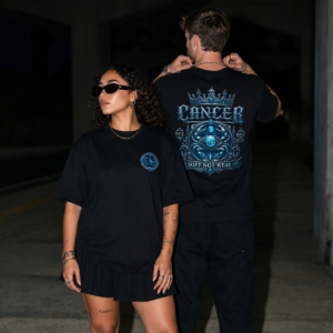 Cancer Soft Not Weak embroidered crest gothic streetwear T-shirt