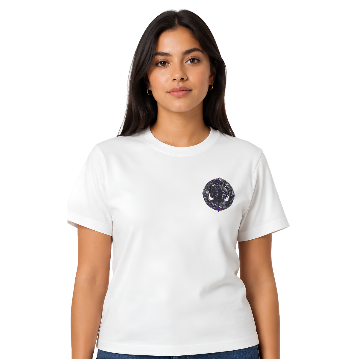 Gemini Dual Not Divided Zodiac T-Shirt | Essentia Collective Gemini zodiac T-shirt with premium embroidered Gemini front crest