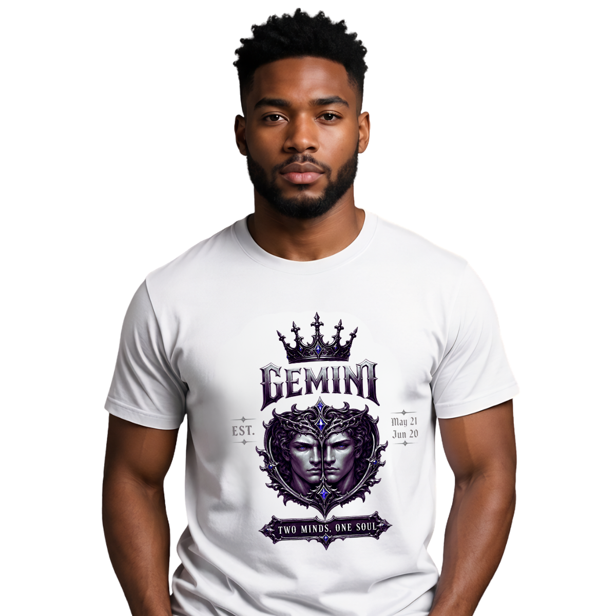 Gemini “Two Minds, One Soul” Gothic Zodiac T-Shirt