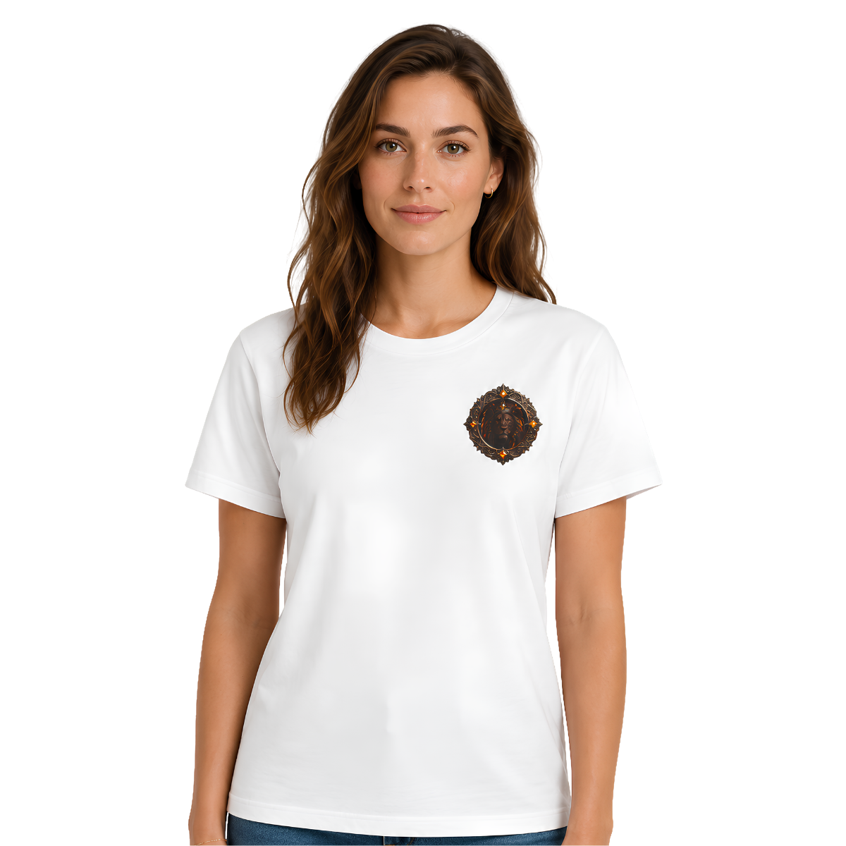 Leo Born to Lead Zodiac T-Shirt | Essentia Collective Leo zodiac T-shirt with premium embroidered Lion front crest
