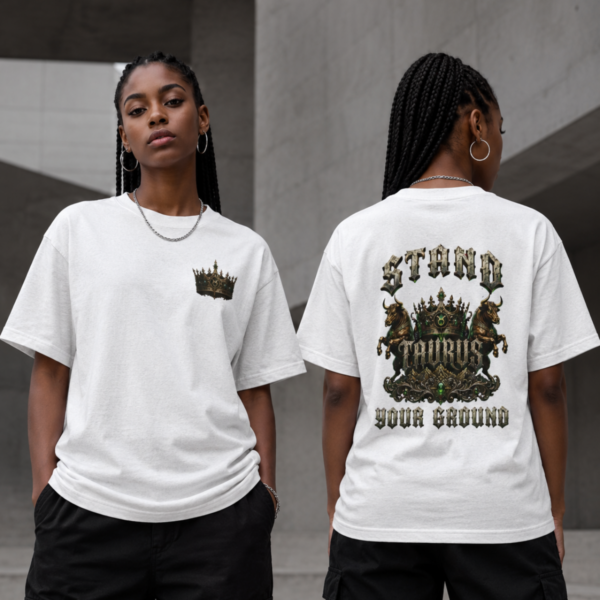 Taurus Stand Your Ground T-Shirt | Essentia Collective Taurus Stand Your Ground embroidered crown streetwear T-shirt