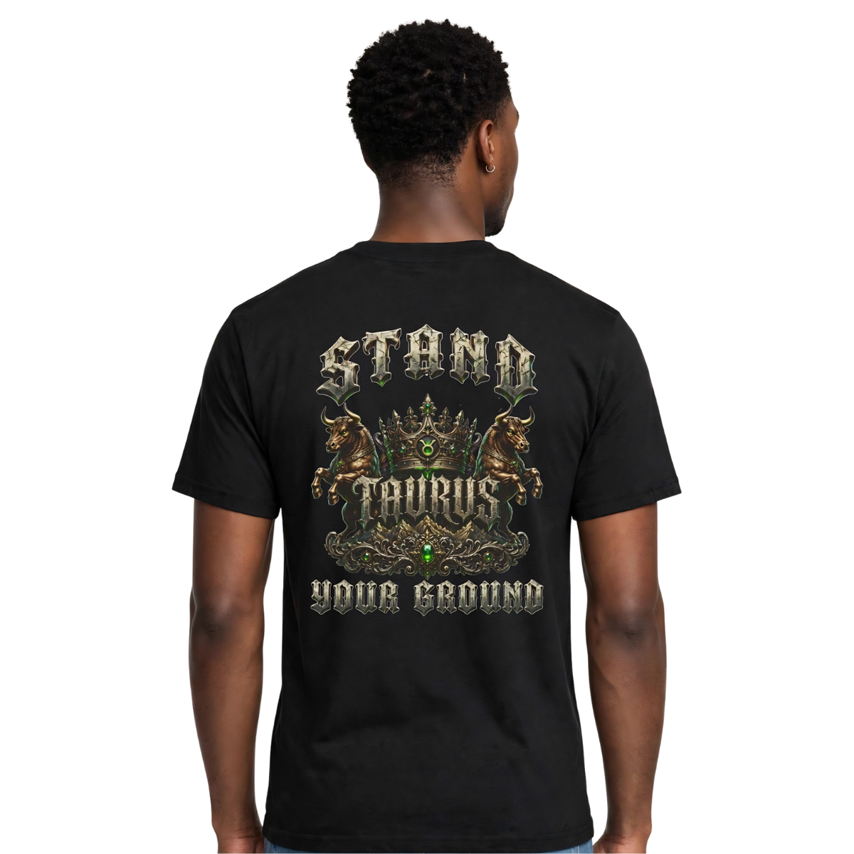 Taurus Stand Your Ground gothic Bull zodiac T-shirt back graphic