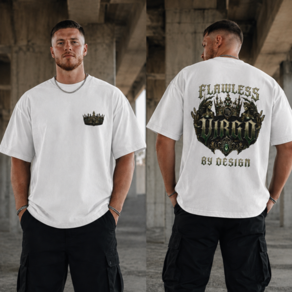 Virgo Flawless by Design embroidered crown streetwear T-shirt